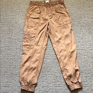 Nicole Miller lyocell brown cargo jogger pants size medium